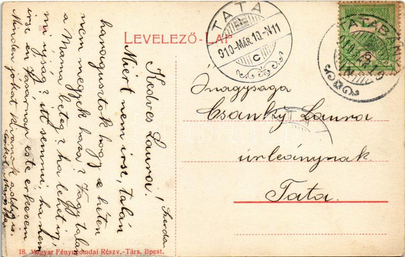 1910 Tatabánya, bánya látképe, függő sínpálya, iparvsút - Image 2