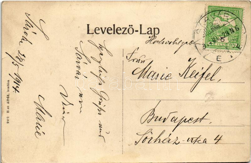 1914 Sárvár, Római katolikus templom, Róth János, Löwinger Ignác és Schwarz Sámuel. Hesz Alfréd kiadása - Image 2