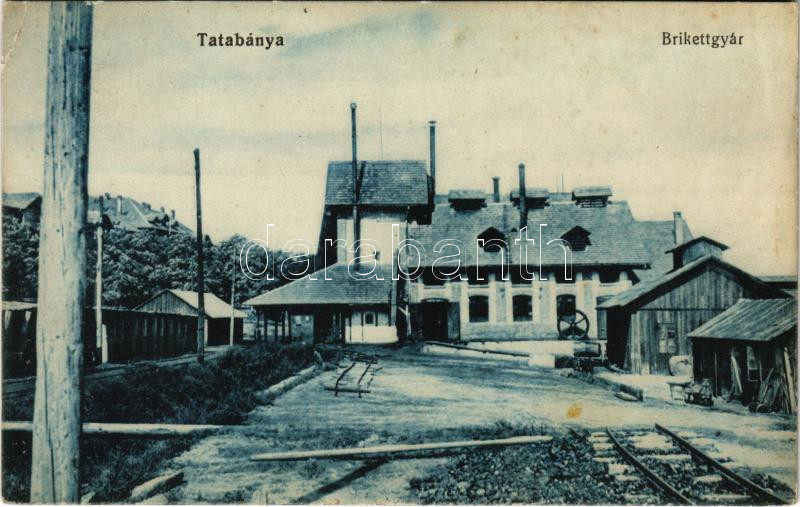 Tatabánya, Brikettgyár a bányában, iparvasút (EK)