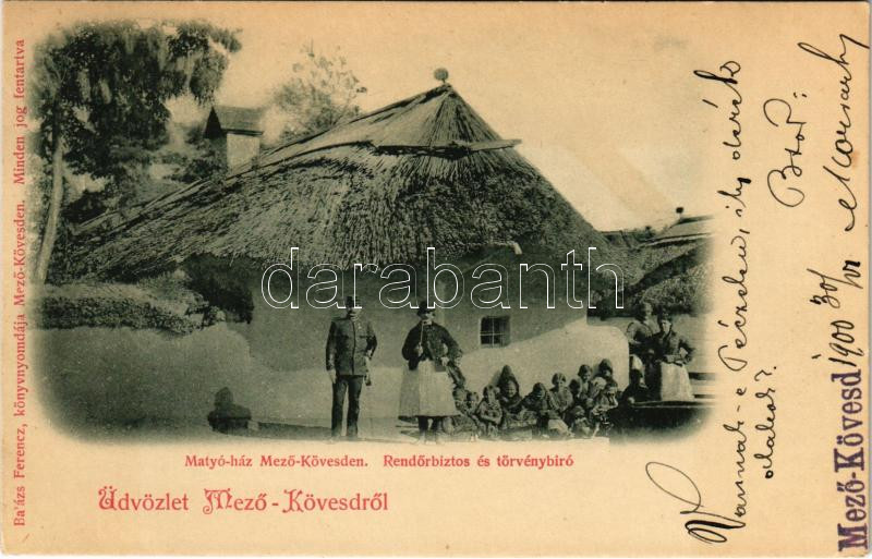 1901 Mezőkövesd, Matyó ház. Balázs Ferenc kiadása