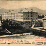 1898 (Vorläufer) Budapest II. Cs. és kir. gyalogsági kadétiskola, intézeti főépület (vágott / cut)