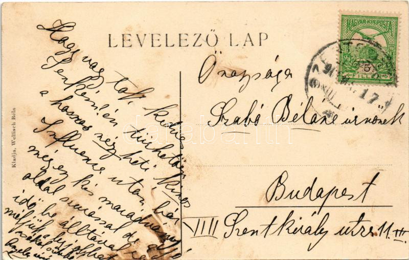 1907 Szentgotthárd, Rába és Lapincs folyók találkozása. Wellisch Béla kiadása - Image 2
