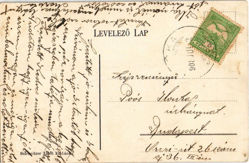 1908 Kóka, Temetői kápolna. Schweitzer Lipót kiadása - Image 2