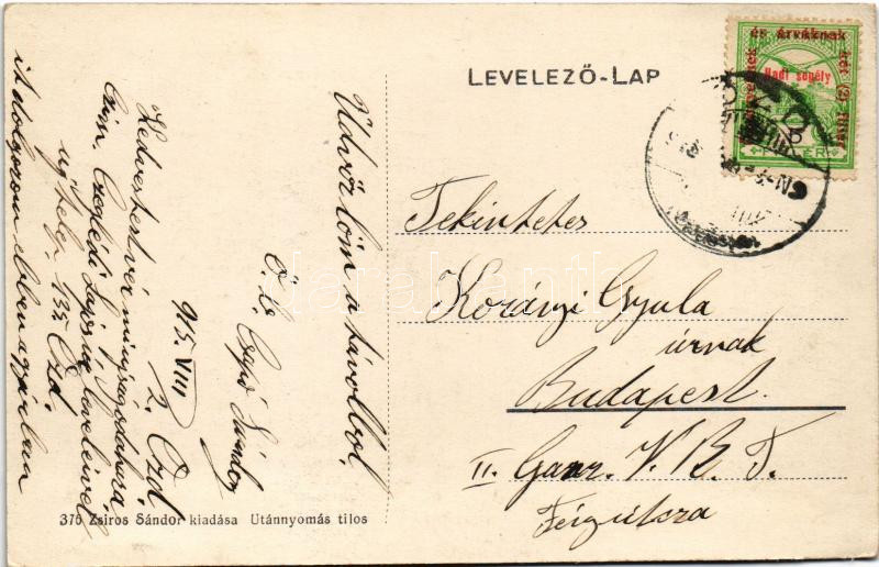 1915 Ózd, vasolvasztó a vasgyárban, iparvasút, vonatok. Zsiros Sándor kiadása (EK) - Image 2
