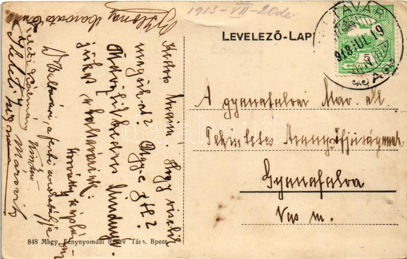 1913 Baltavár, Bérbaltavár; Thurn-Taxis kastély és park (1915 körül lebontották) (EK) - Image 2