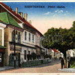 1932 Szentendre, Fő tér, Heller László üzlete, Korona szálloda, Dreher sörraktár. Husvik kiadása