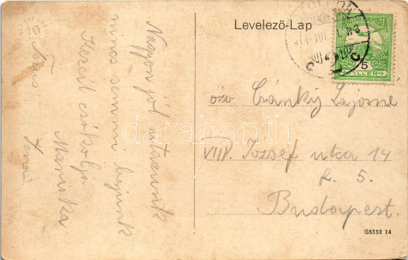 1914 Szolnok, Tennis (tenisz) pálya, sport (EK) - Image 2
