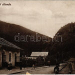 1912 Szarvaskő (Eger), vasútállomás, vasutas hajtányon ülve