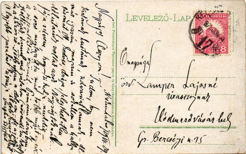 1929 Kiskunhalas, Sóstófürdő vendéglő, étterem, pincér. Özv. Pressburger Ferencné kiadása (EK) - Image 2
