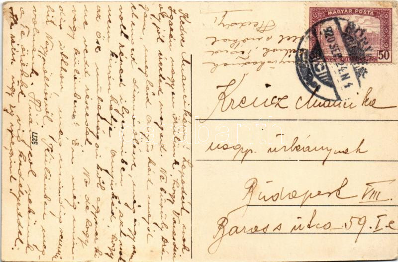 1920 Hőgyész, Gróf Apponyi Géza kastély. TCV card - Image 2
