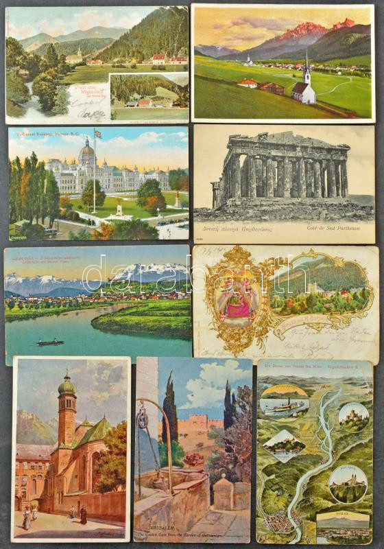 ~1.200 db régi külföldi városképes lap az egész világból, érdekes, vegyes anyag / ~1.200 old topographic postcards from foreign countries, mixy and interesting material - Image 4