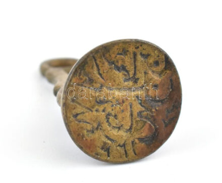 Szemaspil Szalih Mehmed szarvasmarha- és borkereskedő pecsétnyomója Bronz XVI. sz. 2,5 cm