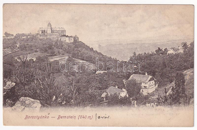 Borostyánkő, Bernstein; vár. Alois Pelnitschar / Schloss / castle (ázott / wet damage)