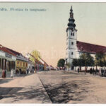 Alsólendva, Alsó-Lendva, Dolnja Lendava; Fő utca, Templom tér, Wortman Benő üzlete. Balkányi Ernő kiadása / main street, shop
