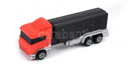 Kamion PEZ tartó, műanyag, kopásnyomokkal, 11 cm