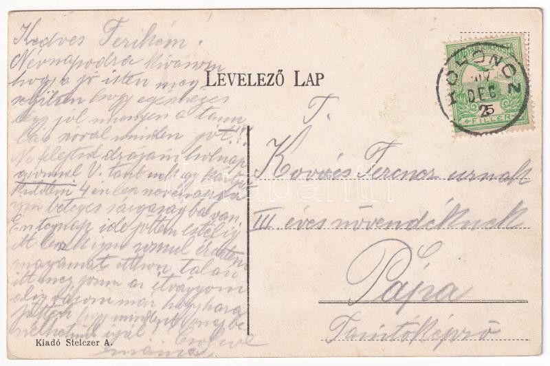 1907 Rohonc, Rechnitz; vár. Stelczer A. kiadása / Schloss / castle - Image 2