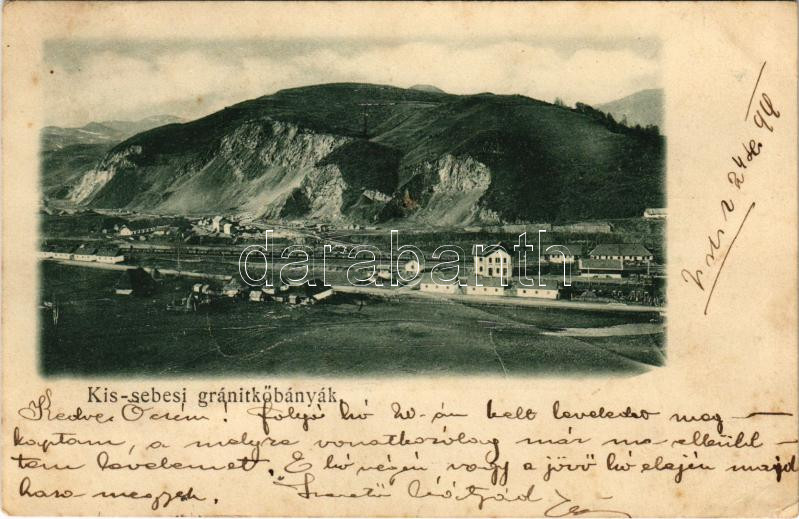 1899 (Vorläufer) Kissebes, Poieni (Kolozs); Gránitkőbányák / granite quarry, mine (EK)
