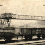 Ózd, Rakodó-daru, Ipari vasút MÁV 151303 és 124569 vagonokkal. Mácsay Antal kiadása (kopott élek / worn edges)
