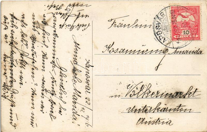 1916 Kaposvár, Katonai barakk részlet. Szabó Lipót kiadás - Image 2