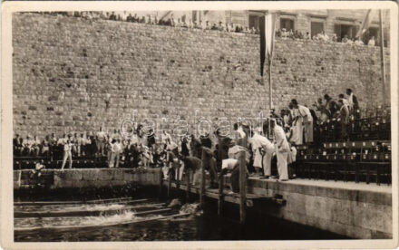 1931 Dubrovnik, Ragusa; Magyar-jugoszláv úszóverseny / Hungarian-Yugoslavian swimming race. sport photo