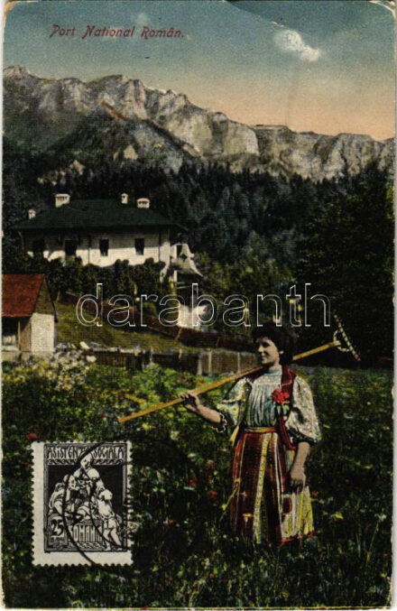 Port National Roman. I. Saraga & Schwartz / Román népviselet / Romanian folklore (Rb)