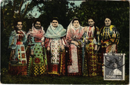 Port National Roman. I. Saraga & Schwartz / Román népviselet / Romanian folklore (Rb)
