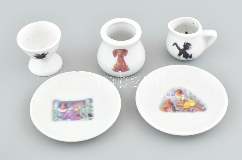 Martine gyerek porcelán készlet, jelzett, szép állapotban. - Image 2