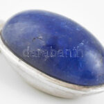 Ezüst (Ag) foglalatban, nagyméretű tanzanit, medál, jelzett, 5,5x2,5 cm, bruttó: 42,7 g - Image 2
