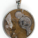 Digitális kijelzésű zsebóra, mechanikus, működik, ezüstözött tokban, kopásokkal, d: 50 mm - Image 3