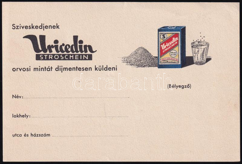 Uricedin gyógyszerkészítmény reklámlap