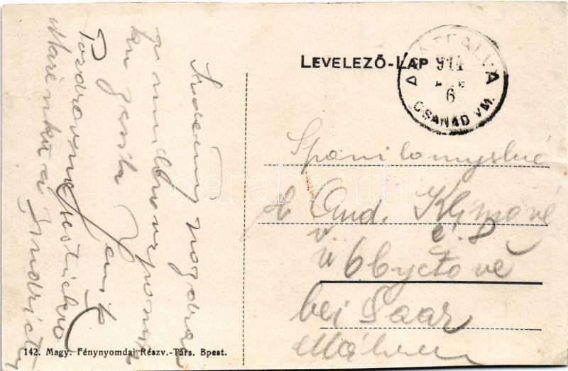 1914 Apátfalva (Csanád), vasútállomás, vonat (r) - Image 2