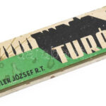Schuler József Rt. 'Turán' régi karton ceruzatartó doboz, 12 db ceruzával, kopott, 18x5,5 cm - Image 2