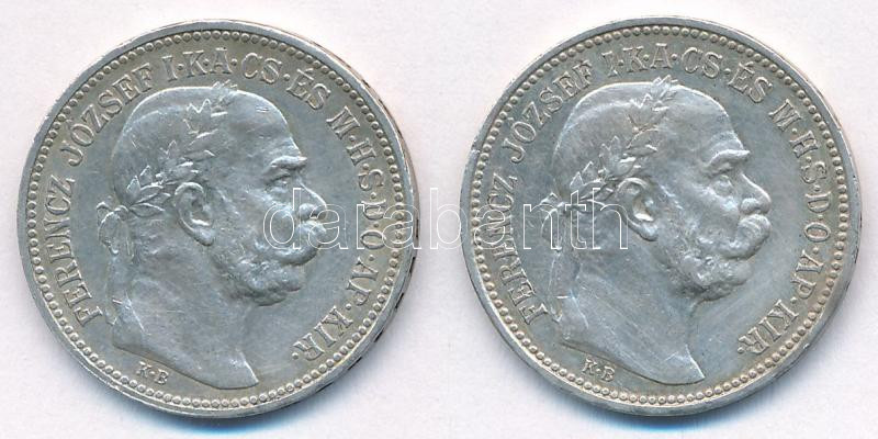 1915KB 1K Ag 'Ferenc József' (2x) T:AU,XF patina Adamo K5.1