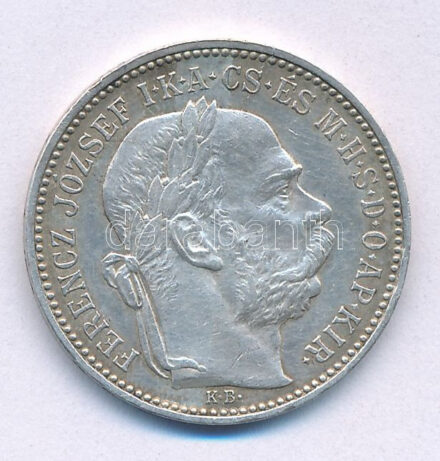 1895KB 1K Ag 'Ferenc József' T:AU patina Adamo K5