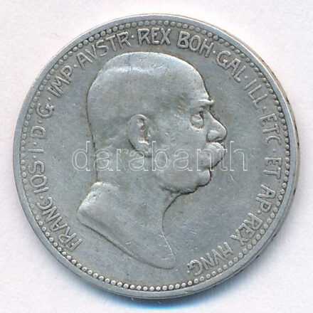 Ausztria 1908. 1K Ag 'Ferenc József - Jubileum' T:VF patina Austria 1908. 1 Corona Ag 'Franz Joseph - Jubilee' C:VF patina Krause KM#2808