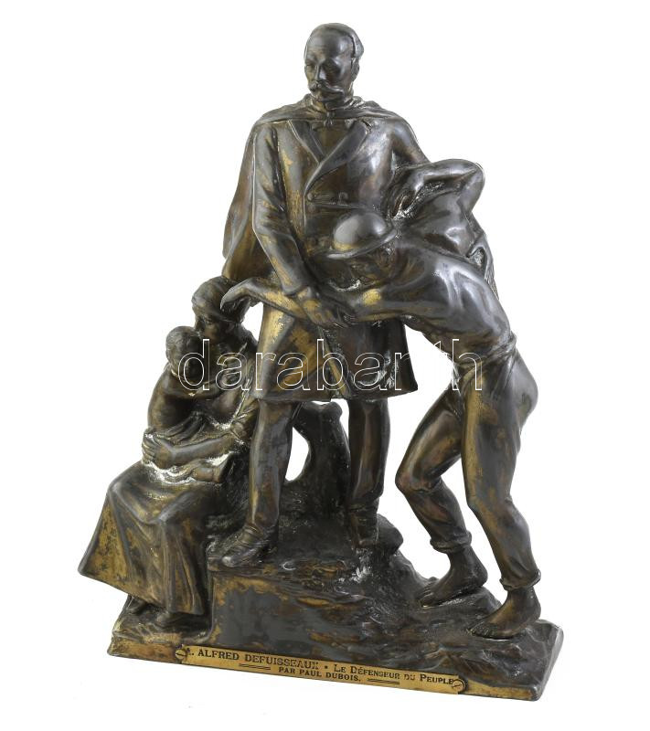 Paul Dubois (Aywaille 1859 - Uccle 1938): d'Alfred Defuisseaux. Ón, kopásokkal, jelzés nélkül, m: 29,5 cm