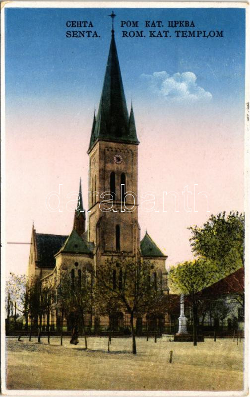 1941 Zenta, Senta; Római katolikus templom / church + '1941 Zenta visszatért' So. Stpl