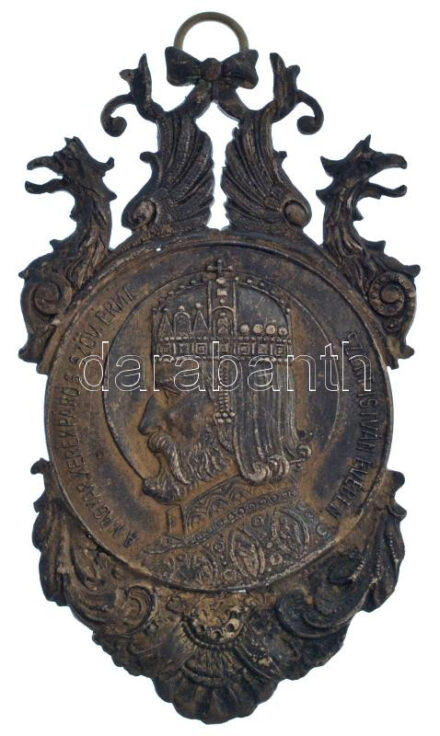 1938. 'A Magyar Kerékpáros Szövetség Érme Szent István évében' kétoldalas, jelzett Ag díjérem díszítménnyel, 'HP' gyártói jelzéssel (28,59g/0.835/75x45mm) T:XF patina / Hungary 1938. 'Medal of the Hungarian Cycling Association in