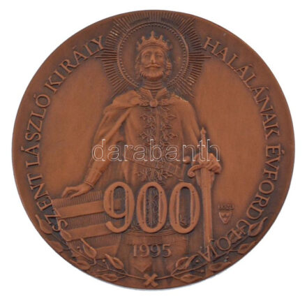 Bozó Gyula (1913-2004) 2000. 'Szent László király halálának évfordulójára 1995 / A Kalocsa-Kecskeméti Főegyházmegye Szinódusa 1995 - 2000 - UT UNUM SINT' kétoldalas, bronz emlékérem, dísztokban (42,5mm) T:1