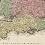 Britanniae sive Angliae Regnum... Seutter, George Matthaeus (1678 - 1757), 1734. Anglia színezett rézmetszetű térképe. / Colored copper plate map. 490x565 mm - Image 2