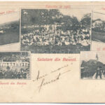 1909 Szilágyillésfalva, Illésfalva, Basesti (Máramaros); Espozitia de copii, Castelul Dlui G. Pop, Caluserii, Sf. Biserica / Gyermek előadás, kastély, Calusari népviselet, templom / children play, castle, folklore, church. Art Nouveau (EK)