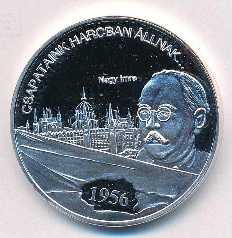 DN 'Nemzetünk nagyjai - Nagy Imre' kétoldalas Ag emlékérem (15g/0,333/35mm) T:PP