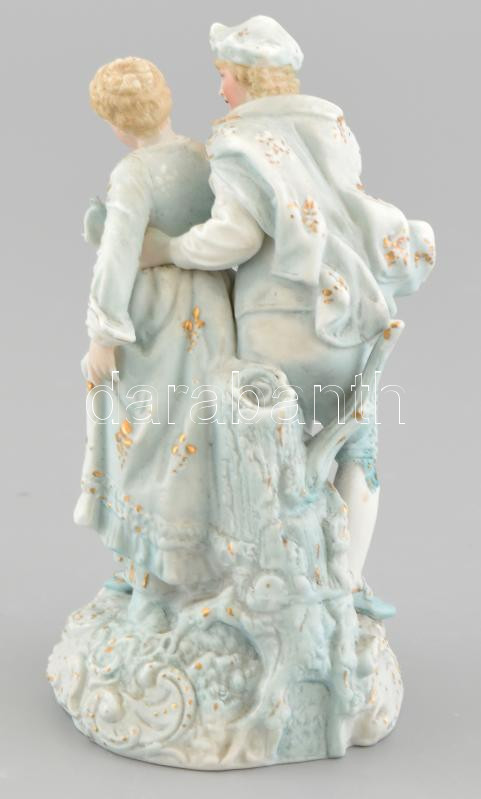 Német porcelán figura, jelzett, kopásokkal, m: 13,5 cm - Image 2
