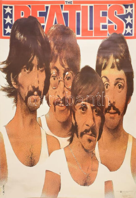 The Beatles zenekari plakát ca 1960 Foreign Trade enterprise, Warszawa, Poland. Kis gyűrődésekkel / Beatles band poster with small creases. Warszawa, Poland. 70x90 cm