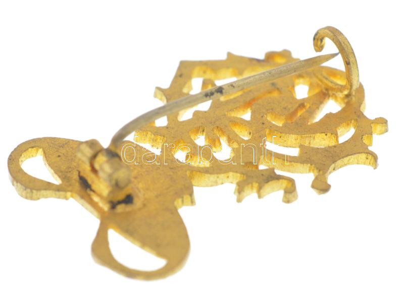 DN 'PGy' aranyozott fém patikus monogram kitűző (36x25mm) T:AU - Image 2