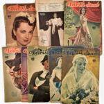 1935-1944 Párisi divat c. magazin 13 db száma, vegyes állapotban