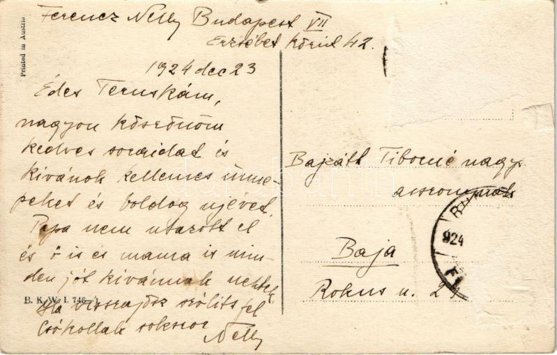 1924 Mode. B.K.W.I. 746-1. s: Mela Koehler (Rb) - Image 2