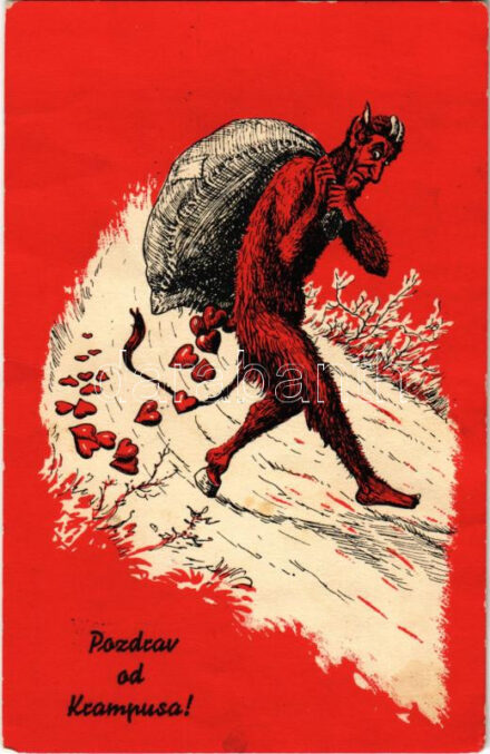 1937 Pozdrav od Krampusa / Krampusz. C.H.W. VIII/2. 2508-20. (fl)