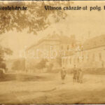 1915 Székesfehérvár, Vilmos császár út, polgári fiú iskola. Szigeti A. látkép. lev. lap. készítő, photo (Rb)