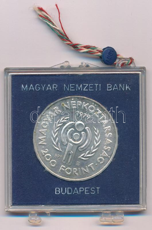 1979. 200Ft Ag 'Nemzetközi gyermekév' eredeti, plombált 'MNB' plasztiktokban T:BU kis patina Adamo EM57